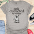 Easily distracted by bulldogs - V5 - Paw Sideways T-Shirt